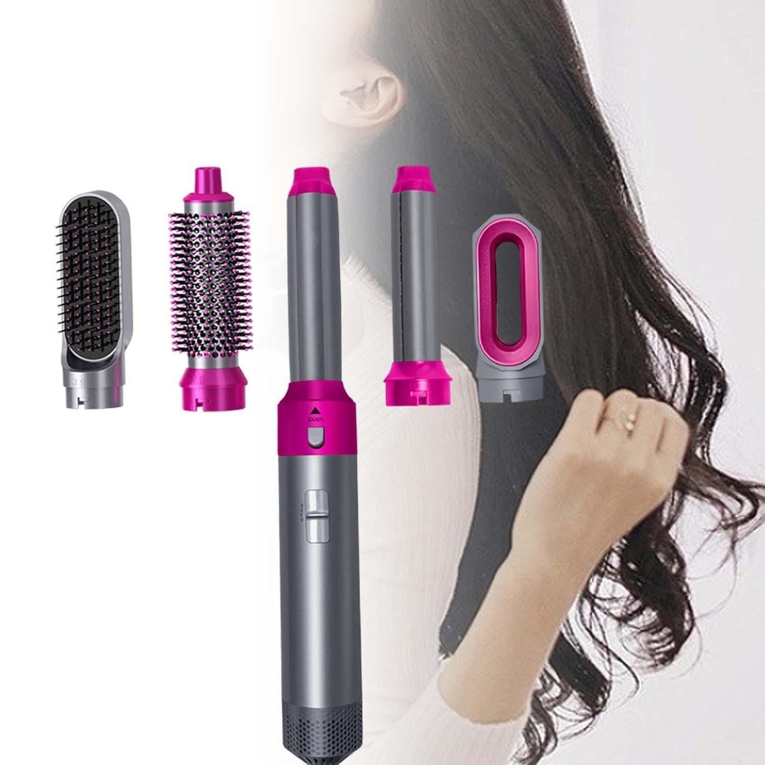 Muti-Functional 5 IN 1 Hair Styling Tool Detachable Hot Air Brush Hair Dryer with Comb - SKNCART