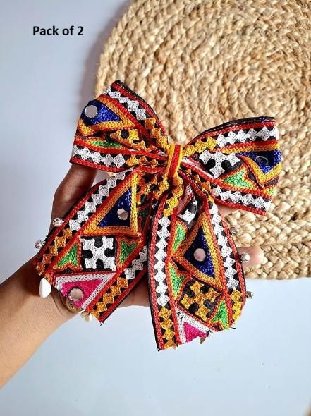 Navratri Bow hair Accessories (Pack of 2) - SKNCART