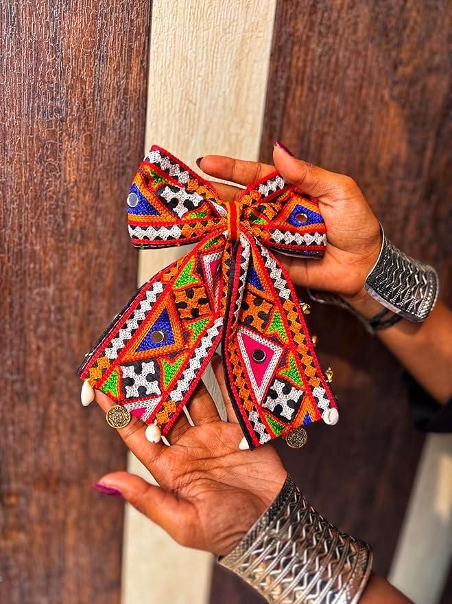 Navratri Bow hair Accessories (Pack of 2) - SKNCART