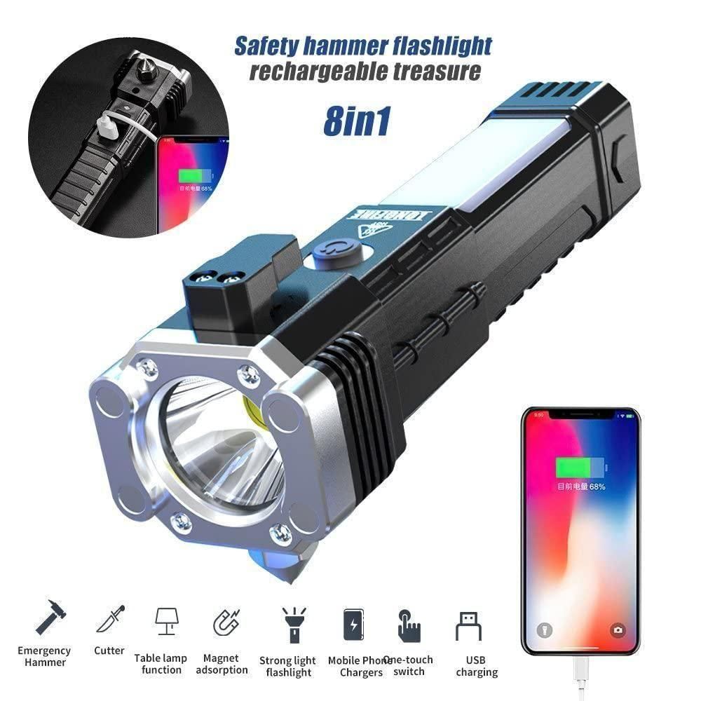 Portable Rechargeable Torch LED Flashlight - SKNCART