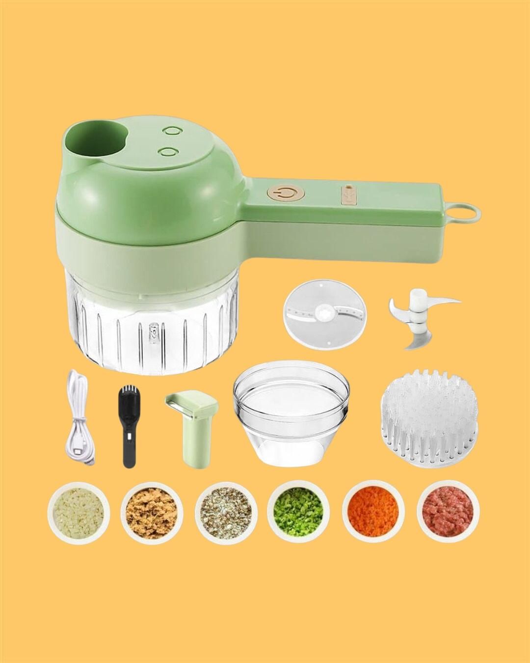 4 in 1 Portable Electric Vegetable Cutter Set - SKNCART