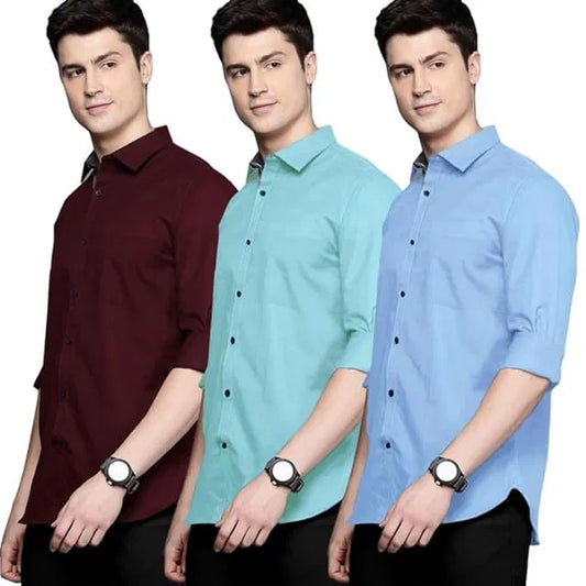 Pack of 3 Plain shirts - SKNCART