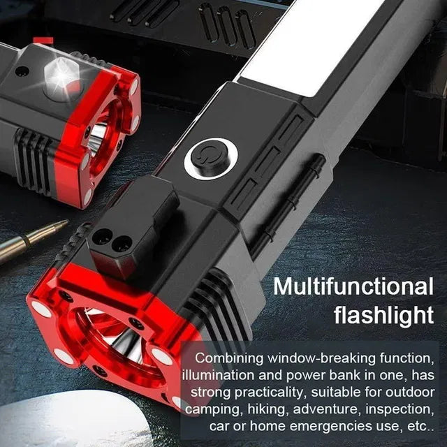 8 in 1 Portable Rechargeable Torch LED Flashlight - SKNCART